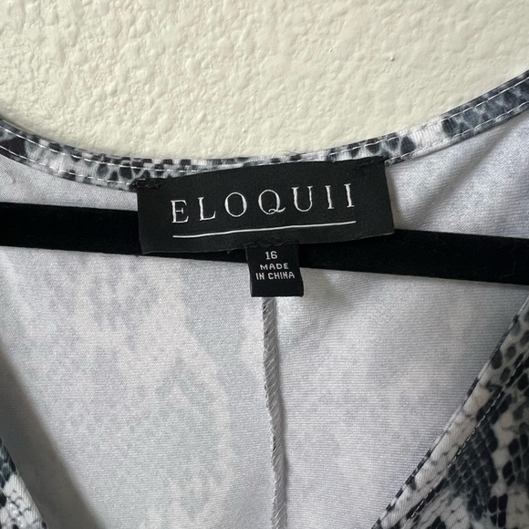 ELOQUII Women’s Snakeskin Print Maxi Dress With Side Slit Size 16 - Picture 6 of 6